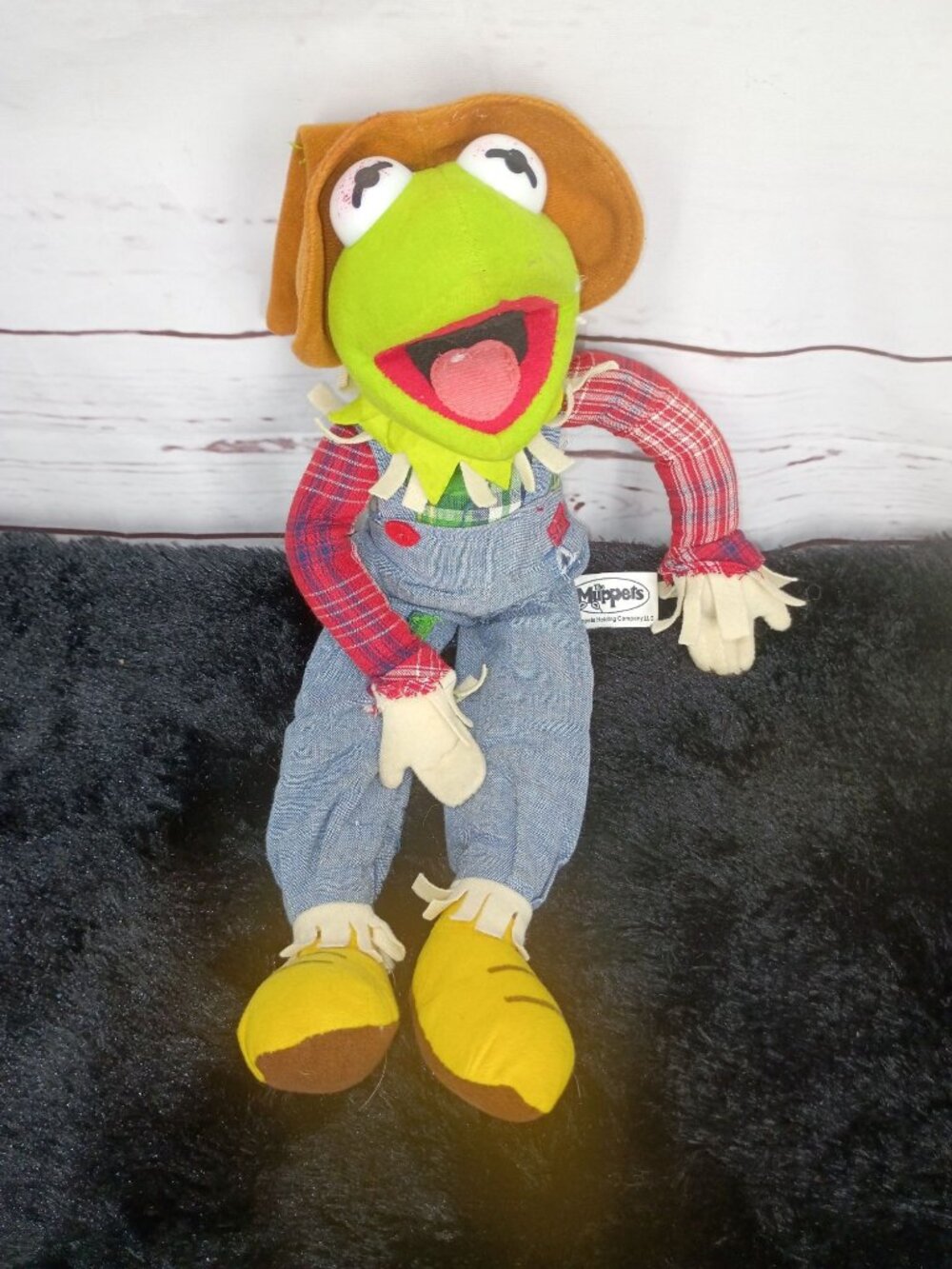 Vintage Kermit The Frog Muppets Wizard Of Oz Scarecrow Nanco Posable Doll